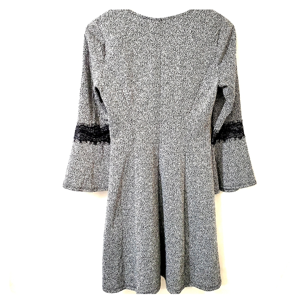 NWT ELLE Lace-Trim Fit & Flare Dress - Picture 3 of 6